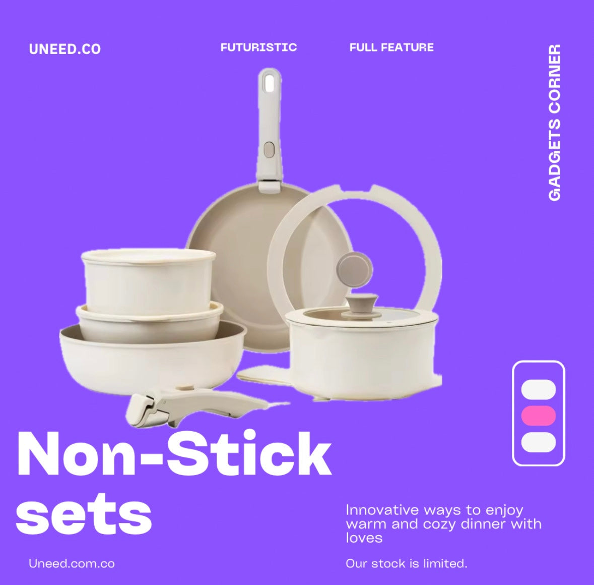 Uneed™️Non-Stick Pots And Pans Set